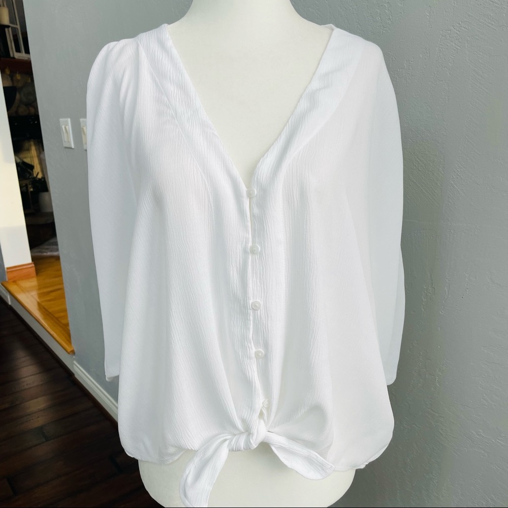 Beautiful Express Front Tie Blouse
